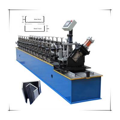 Gei 25 M/min Work Speed Punching Holes U C Z T Shape Light Keel Roll Forming Machines China C/u Channel Roll Forming Machine